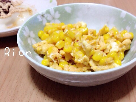 キムチ鍋の素を活用*コーンたまご
